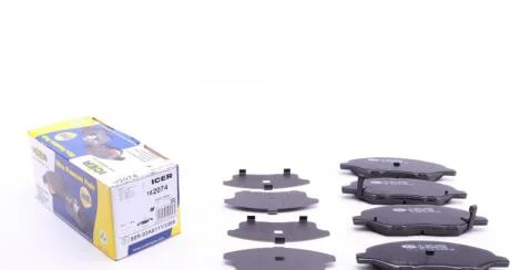 Комплект гальмівних колодок (дискових) ICER 182074