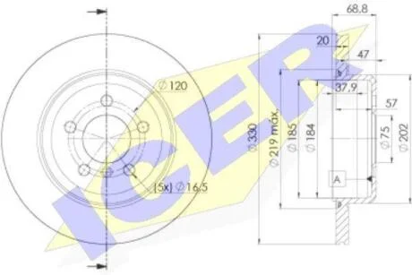 Диск гальмівний ICER 78BD3558-2