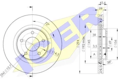 Диск гальмівний ICER 78BD4644-2