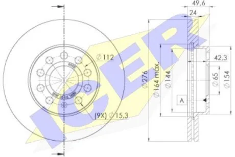Диск гальмівний ICER 78BD6095-2