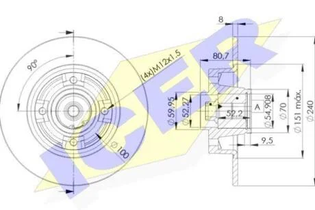 Диск гальмівний ICER 78BD7823-1