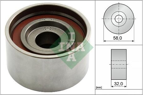 Ролик натяжителя ремня ГРМ (17x58x33) Hyundai Kia 1.5-2.2D 01- INA 531 0582 10 (фото 1)