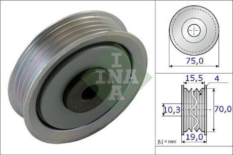 - Натяжний ролик INA 531 0845 10