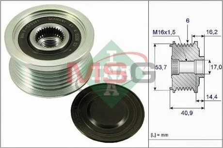 Муфта обгінна генератора INA 535 0270 10
