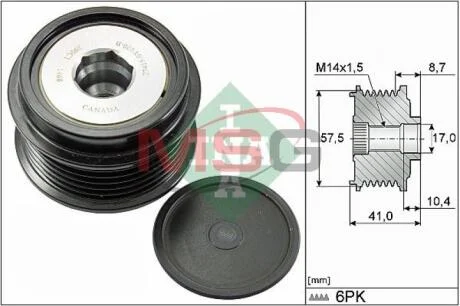 Обгінна муфта генератора INA 535 0282 10