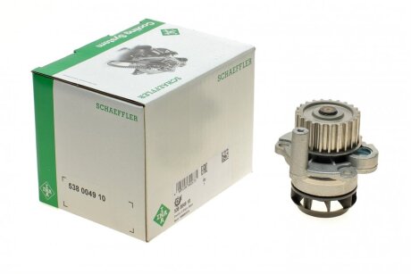 Насос охолоджуючої рідини AUDI A1, A3, A4 B7, A6 C6, TT SEAT ALTEA, ALTEA XL, EXEO, EXEO ST, LEON, TOLEDO III SKODA OCTAVIA II VW EOS, GOLF V, GOLF VI, JETTA III, PASSAT B6 2.0 09.04-11.17 INA 538 0049 10
