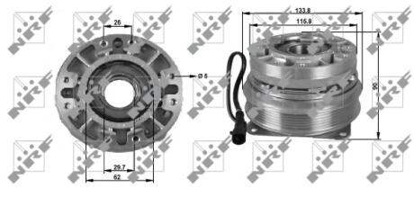 Муфта вентилятора Daily IV 3.0 06- IVECO 5801480322