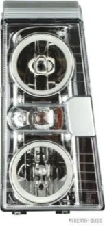 Фара Прав (H1/H7, електричн, без мотора, колір відбивача: хром) RVI MAGNUM 05.00- JAKOPARTS 81658086