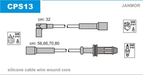 Комплект проводов зажигания Janmor CPS13