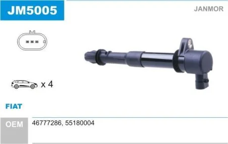 Котушка запалювання Janmor JM5005