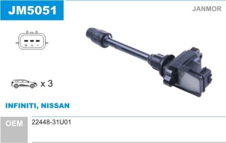 Котушка запалювання Janmor JM5051