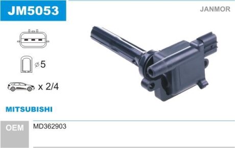 Котушка запалювання Janmor JM5053