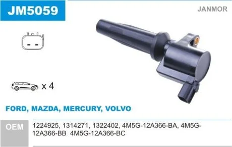 Котушка запалювання Janmor JM5059