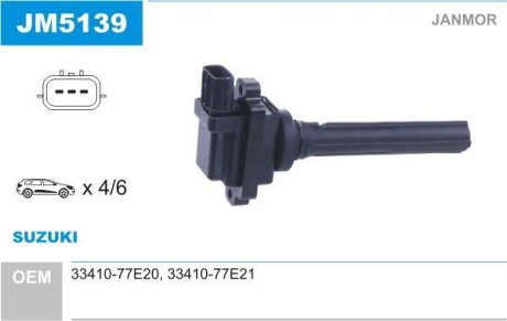 Котушка запалювання Suzuki GRAND VITARA 2.0 Janmor JM5139