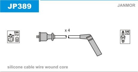 Комплект проводів високої напруги Janmor JP389