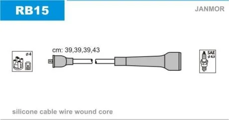 Комплект проводів запалення Janmor RB15