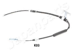 KIA трос ручн.гальма лів.Carnival 01- (бараб.) JAPANPARTS BC-K03