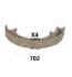 SUBARU К-т колодок стоянкового гальма Tribeca 3,0-3,6 05-. JAPANPARTS GF-702AF (фото 3)