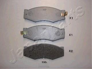 NISSAN колодки гальмів.передн. Bluebird,Serena,Vanette 84- JAPANPARTS PA-195AF