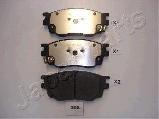 Колодки тормозные дисковые MAZDA перед. 6 1,8/2,0D JAPANPARTS PA-305AF