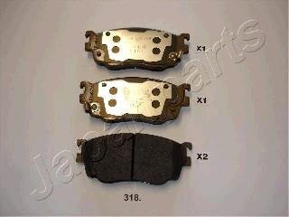 Колодки тормозные дисковые MAZDA перед. 626 2,0TDI JAPANPARTS PA-318AF