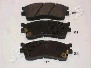 KIA гальмівні колодки Carens,Clarus 1,8i 16V/2,0i 16V JAPANPARTS PA-K17AF