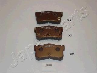 HYUNDAI гальмівні колодки задні Sonata 91- JAPANPARTS PP-598AF