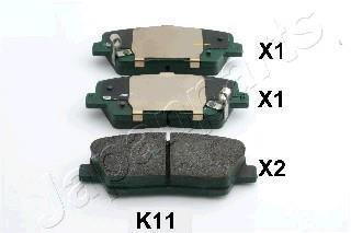 Колодки тормозные HYUNDAI/KIA SANTA FE/GENESIS/SORENTO 09- задн. JAPANPARTS PP-K11AF