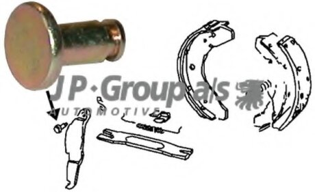 Болт, ролик тормозных колодок JP GROUP 8172550106