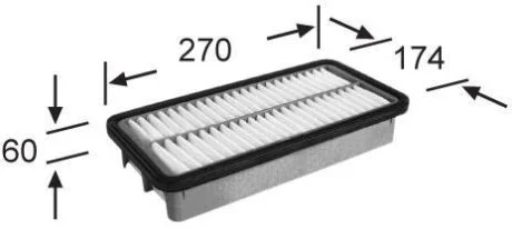 Фільтр повітряний JS ASAKASHI A0458