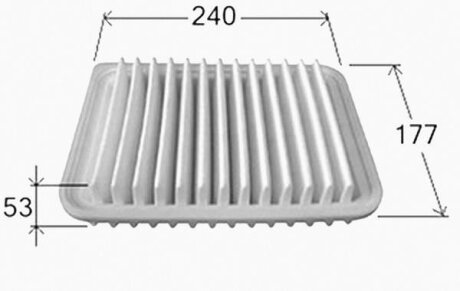 Фильтр воздушный TOYOTA Auris 1,4i, 1,5i, 1,6i,1,8i 10.2006-, Avensis 1,6i,1,8i,2,0i 11.2008- JS ASAKASHI A1013