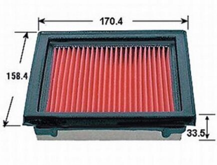 Фильтр воздушный 16546AX600, 1654641B00, 1654641B01, 16546AX000, 16546AX60A, 1457433273, ADN12223, LX725, A1832 JS ASAKASHI A221J