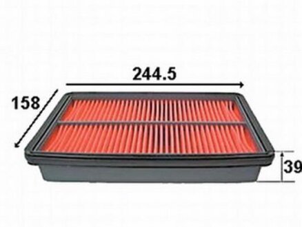 Фильтр воздушный MAZDA 323 1.3l 1.5l 1.6l 1.8l 2.0l 94-04, Premacy 1.8l 2.0l 01-10 JS ASAKASHI A457J