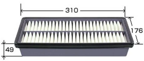 Фильтр воздушный MAZDA 6 2,3 2002/02-2007/08, CX-7 2.2 MZR-CD, 2.3 MZR DISI Turbo JS ASAKASHI A474J