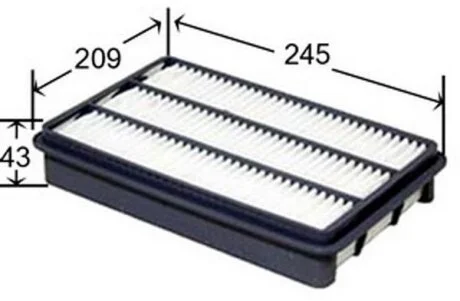 Фильтр воздушный HYUNDAI TERRACAN 01- JS ASAKASHI A9313