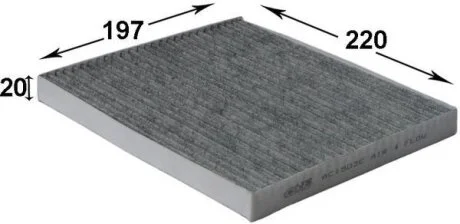 Фильтр салона TOYOTA AVENSIS II/COROLLA 02- (уголь.) JS ASAKASHI AC1503C