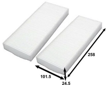 Фильтр салона NISSAN Navara 2,5dCi, Pathfinder 2,5dCi, 4,0i 01.2005- JS ASAKASHI AC2507SET