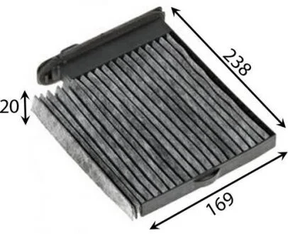 Фильтр салона NISSAN TIIDA 07- 1.6 (уголь.) JS ASAKASHI AC2509C