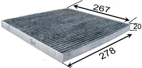 Фильтр салона NISSAN Murano 2.5l 3.5l 09.08-, Teana 2.5l 3.5l 06.08-13 JS ASAKASHI AC2510C