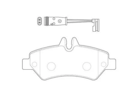 Колодки тормозные (задние) (с 2 датчиками) MB Sprinter 906 VW LT 06- Jurid 2919009561