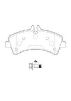 Колодки тормозные (задние) (20.5 мм) (система BOSCH) Sprinter Crafter (спарка) Jurid 2921709560
