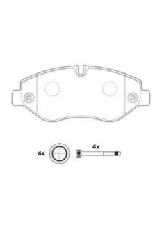 Тормозные колодки передние IVECO DAILY III 2006- Jurid 29229 09560