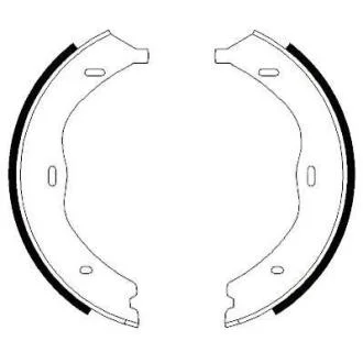 Гальмівні колодки задні (стоянкове гальмо) Mercedes V-Class, Viano, Vito Jurid 362455J