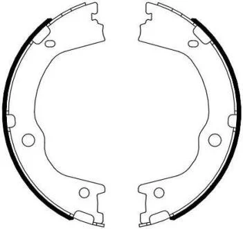 HYUNDAI гальмівні колодки ручного гальма Santa FE 09- Jurid 362571J