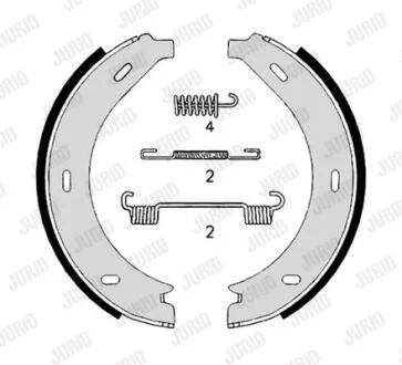 DB щоки ручного гальма W638 Vito 96- Jurid 362652J