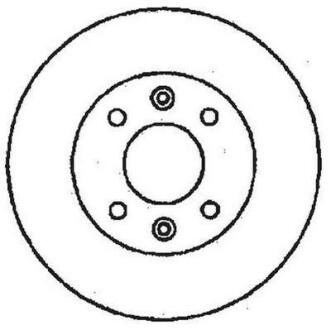 Гальмівний диск передній Peugeot 106, 205, 306, 309, 405 / Citroen AX, C15, Saxo, ZX Jurid 561253JC
