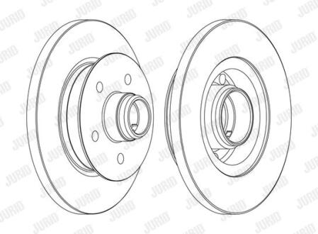 Гальмівний диск передній VW Transporter III Jurid 561437JC-1
