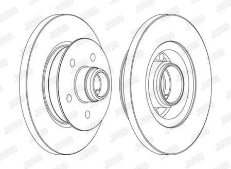 Гальмівний диск передній VW Transporter III Jurid 561437JC-1