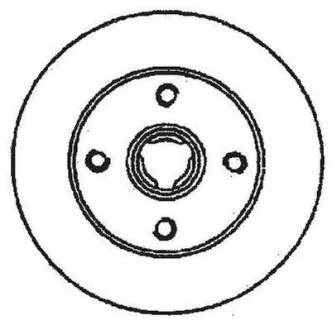 Гальмівний диск задній VW Corrado, Golf I-IV, Jetta I, II, Passat, Poco, Scirocco, Vento / Seat Jurid 561460JC