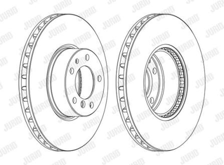 Гальмівний диск передній BMW 5-Series, 7-Series, 8-Series, Jurid 561553JC-1